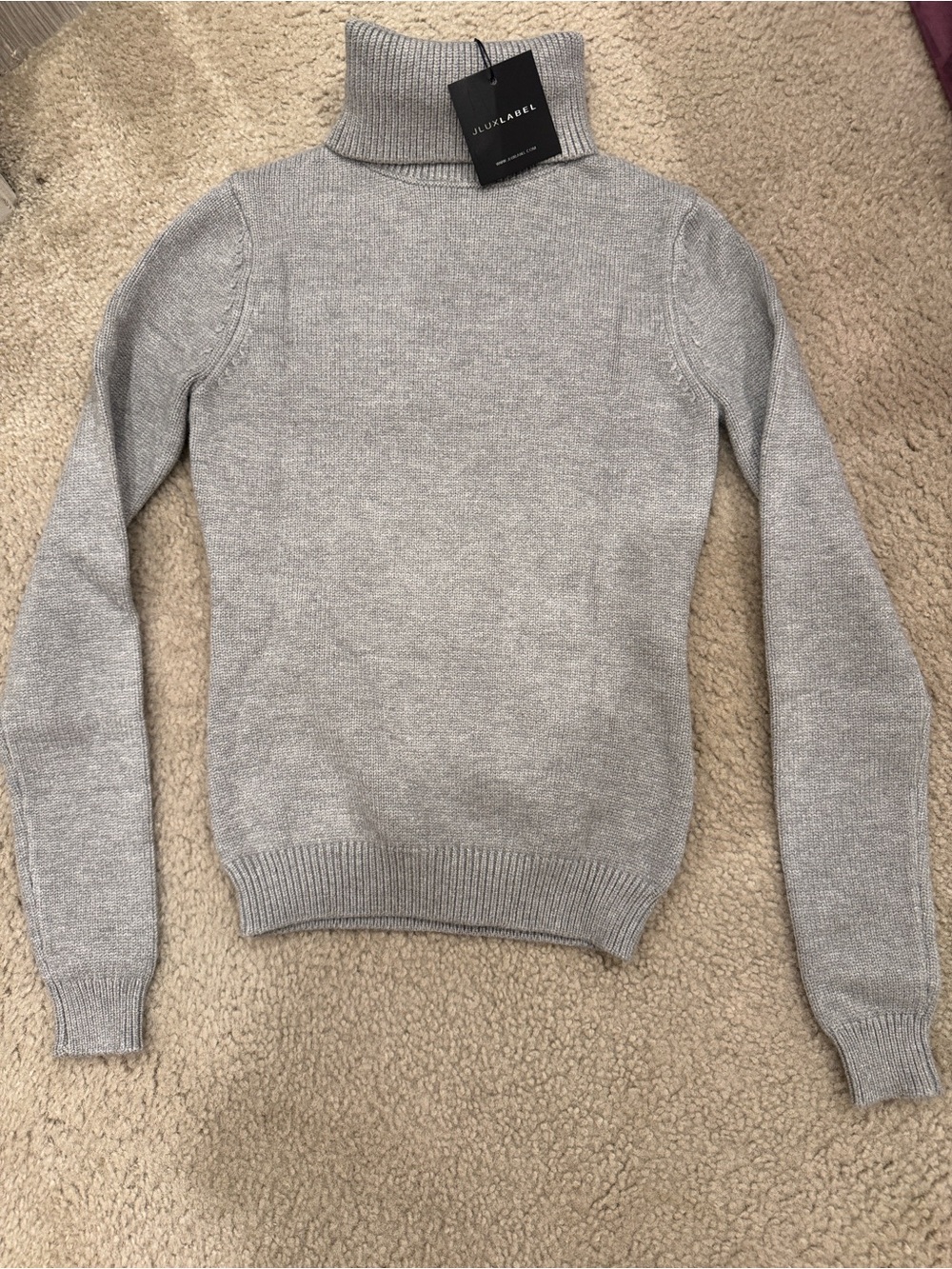 JLUXLABEL Heather Gray Turtleneck Sweater size XS NWT